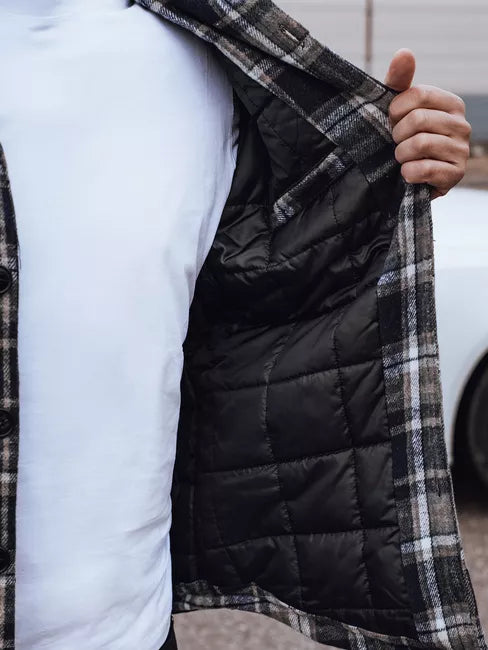 Men's gray jacket with hood Endrik