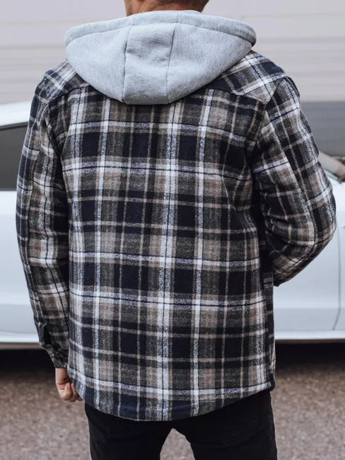 Men's gray jacket with hood Endrik