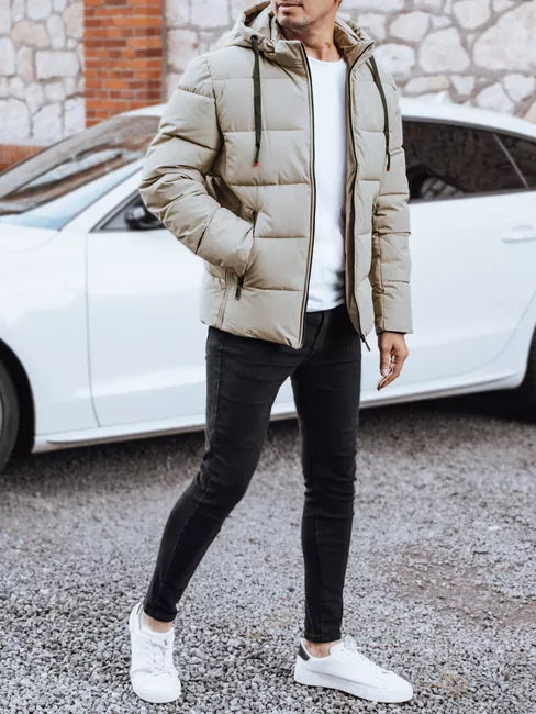 Men's winter light brown jacket Nevex