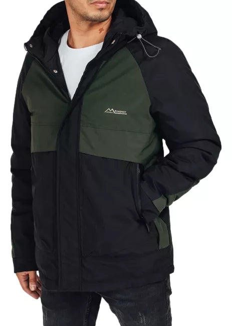 Men's dark green winter jacket Banket