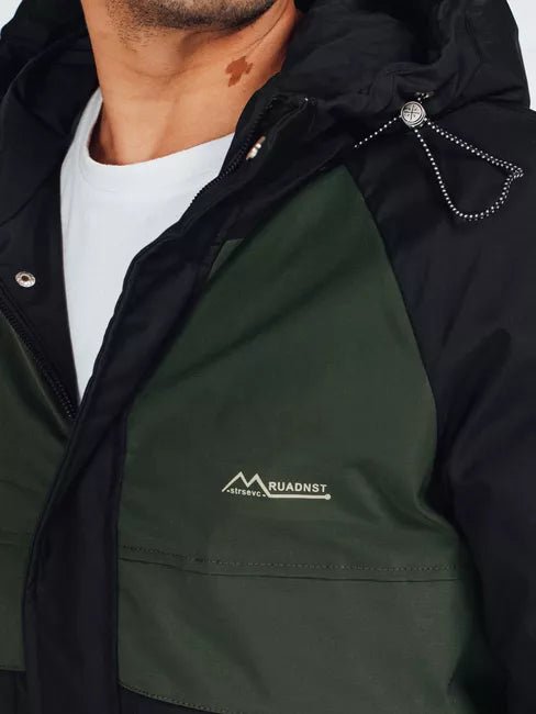 Men's dark green winter jacket Banket