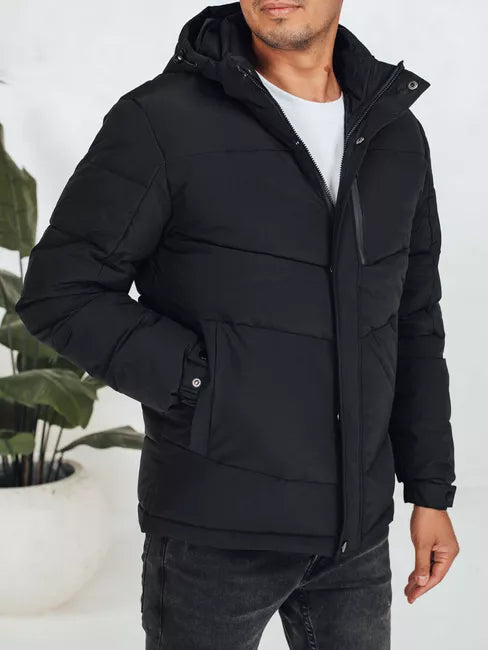 Men's black winter jacket Porter