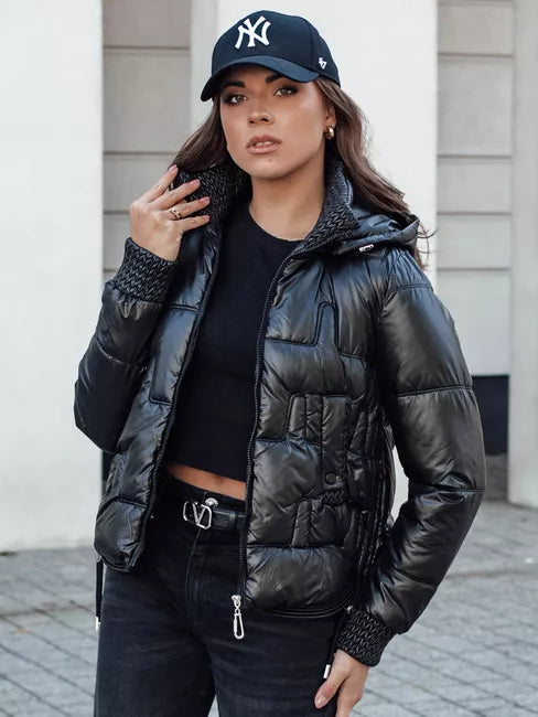 Women's black winter jacket Warm