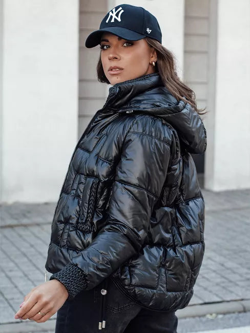 Women's black winter jacket Warm