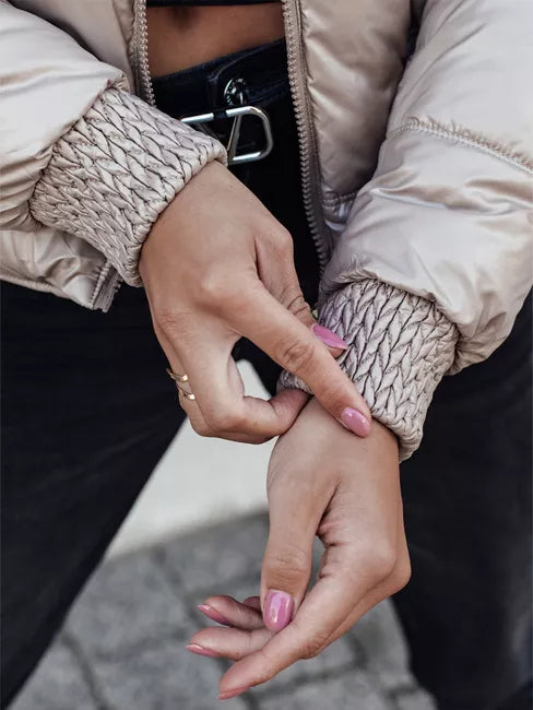 Women's brown winter jacket Warm