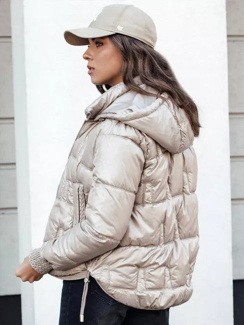 Women's brown winter jacket Warm