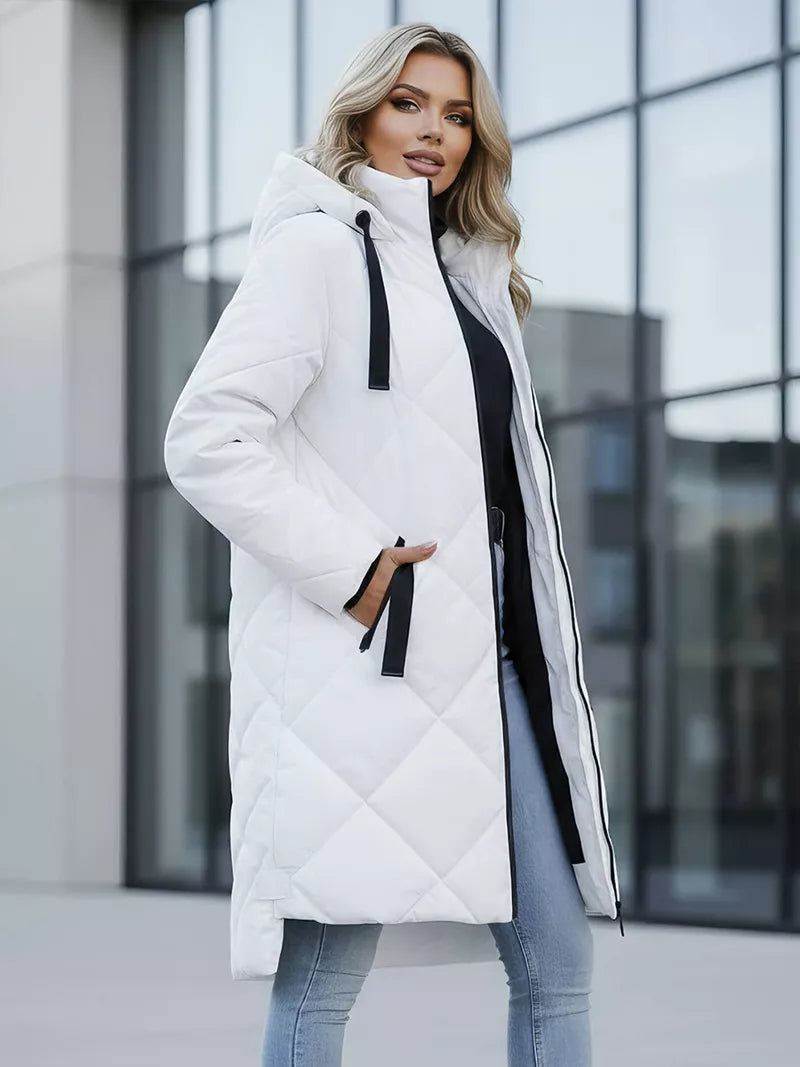 Long white winter jacket Steper
