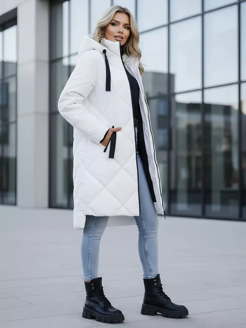 Long white winter jacket Steper