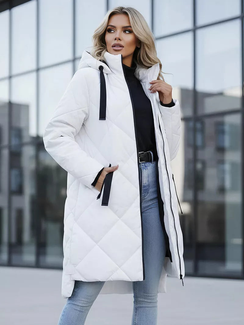Long white winter jacket Steper