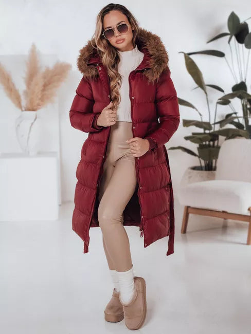 Women's winter red jacket Bela
