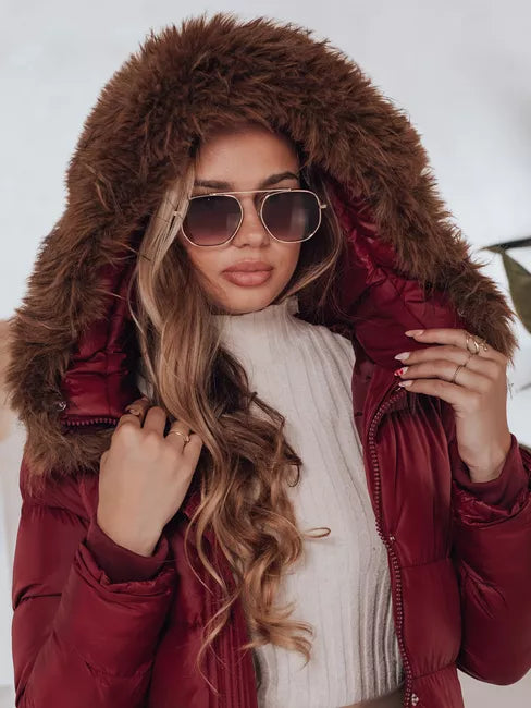 Women's winter red jacket Bela