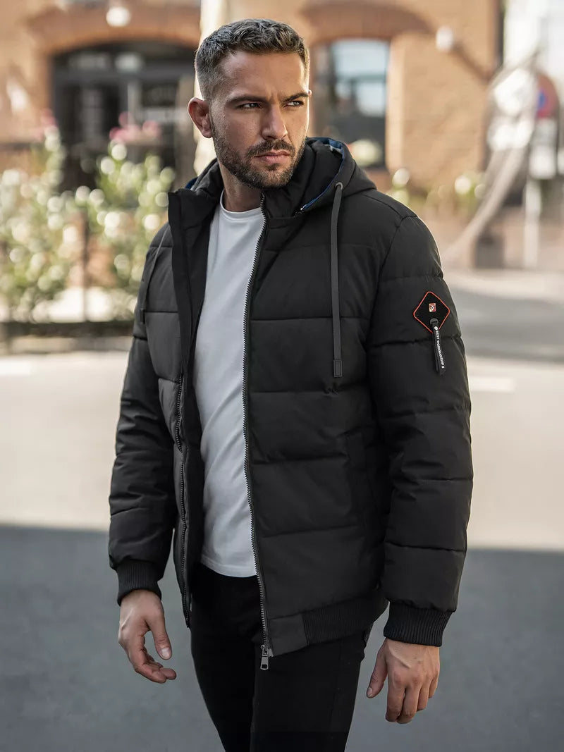 Men's black winter jacket Martim