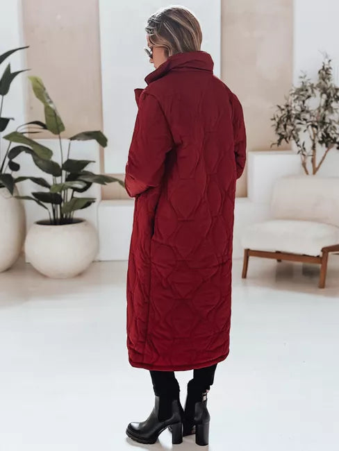 Women's burgundy quilted coat Dify