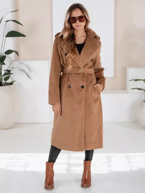 Women's light brown winter coat Gino