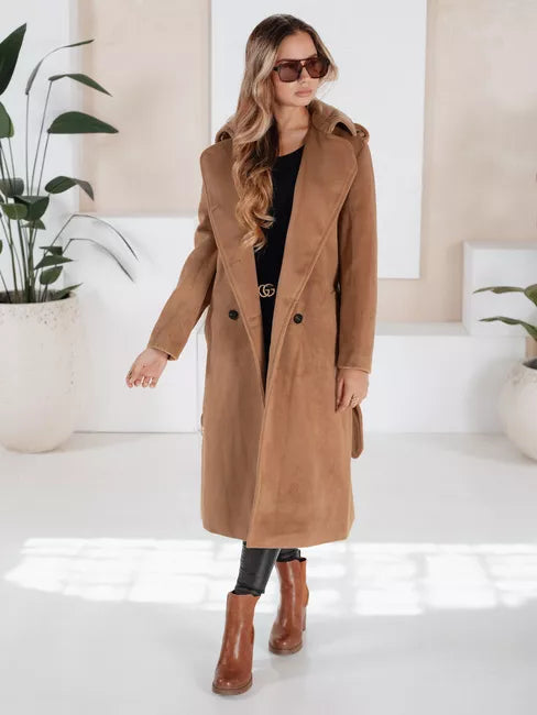 Women's light brown winter coat Gino