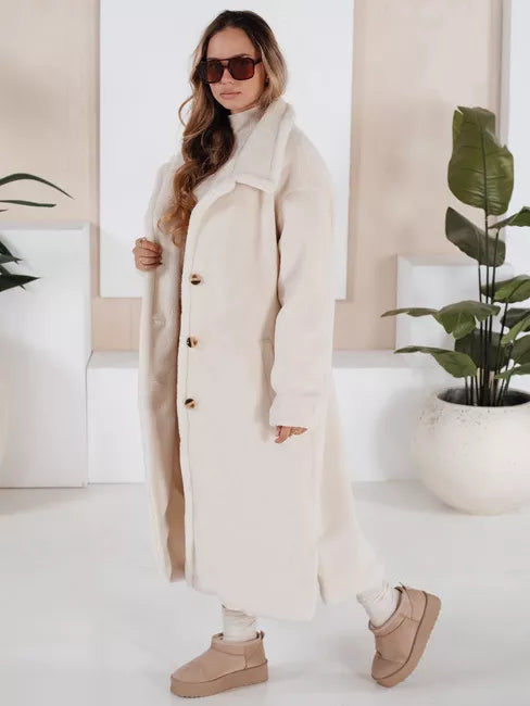 Women's long brown winter coat Fabio