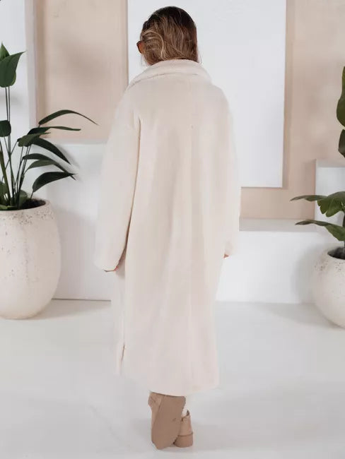 Women's long brown winter coat Fabio