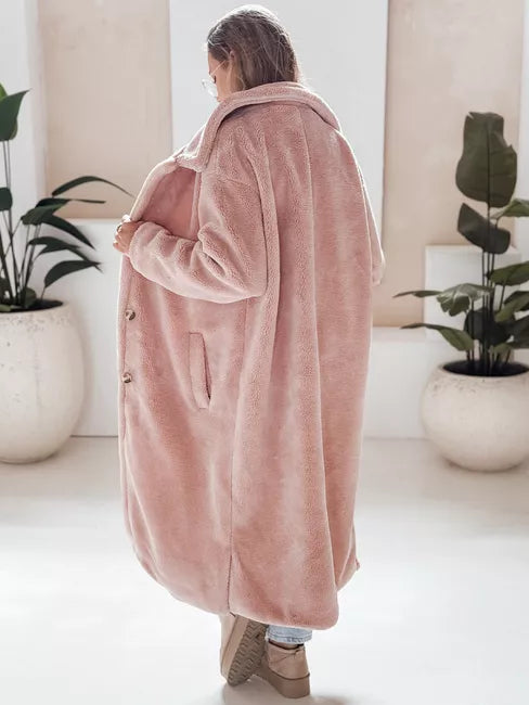 Women's long pink winter coat Fabio