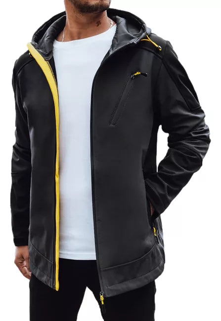 Men's dark gray jacket with hood Port 
