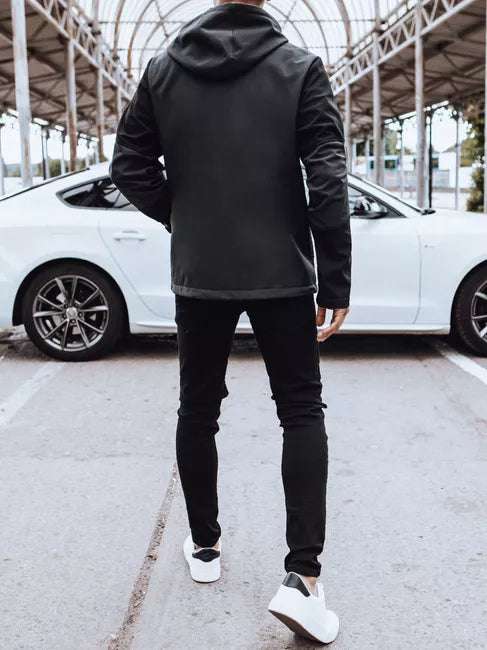 Men's dark gray jacket with hood Port 