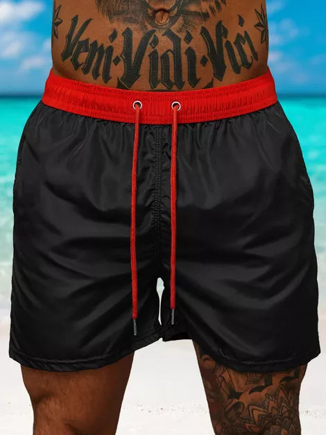 Men's shorts black/red Renald