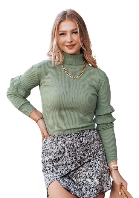 Women's light green sweater Bufal