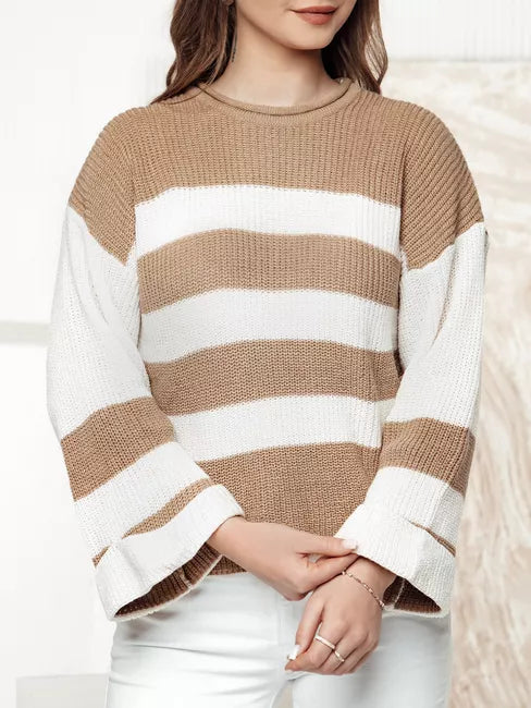 Women's light brown/white sweater Tango
