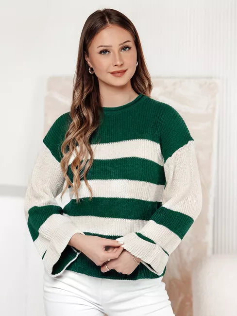 Women's green/white sweater Tango