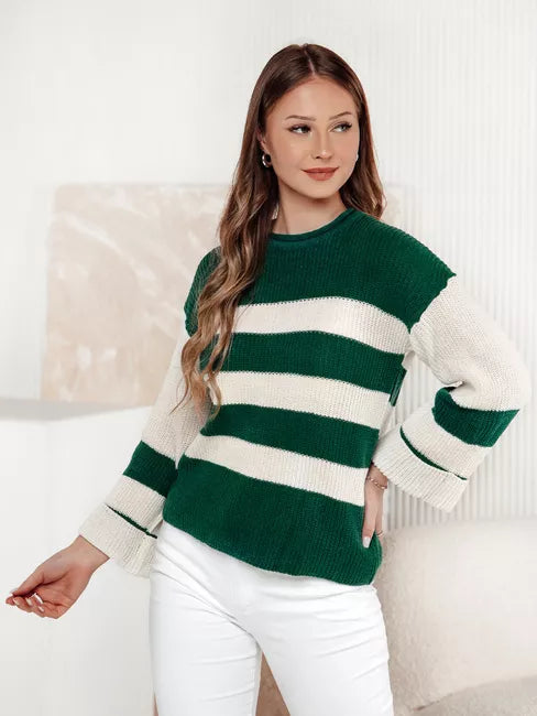 Women's green/white sweater Tango