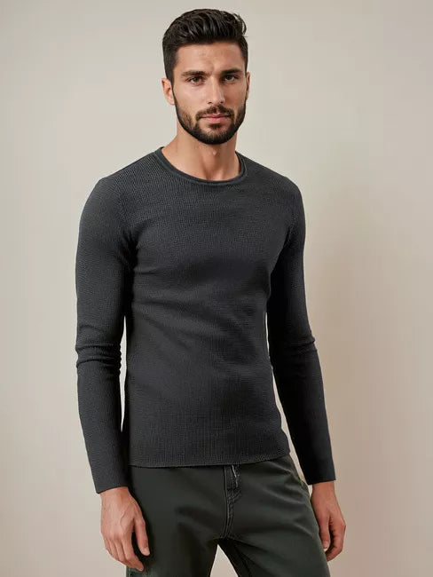 Men's dark gray sweater Areta