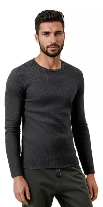 Men's dark gray sweater Areta
