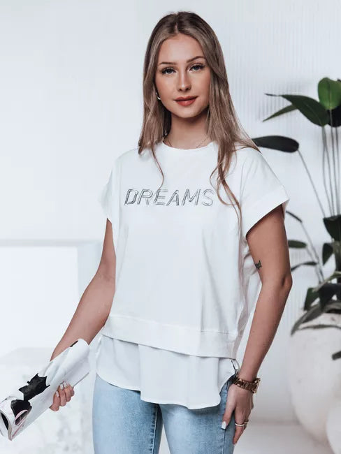 Women's white T-shirt Dreams
