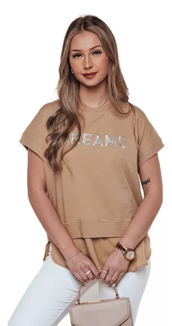 Women's brown T-shirt Dreams