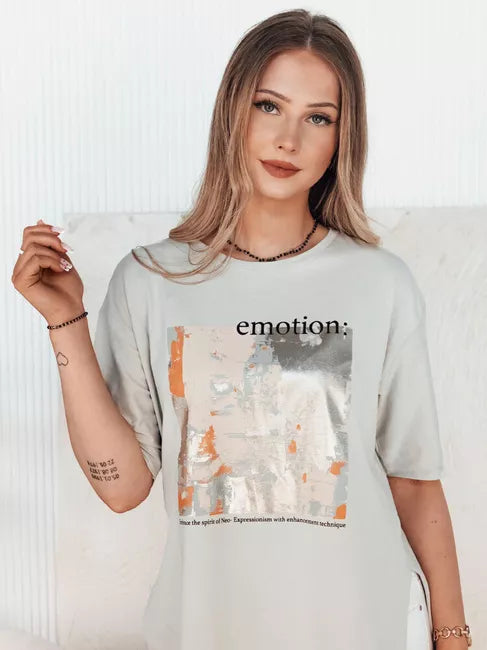 Women's gray T-shirt Emotion
