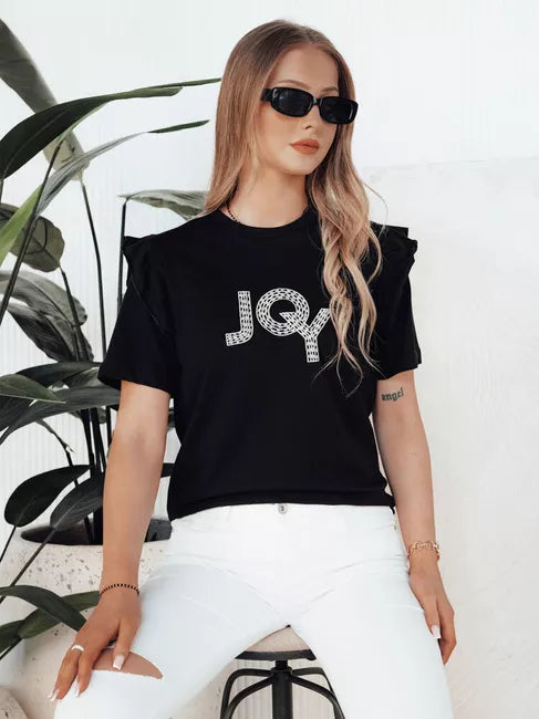 Women's black T-shirt Joy 