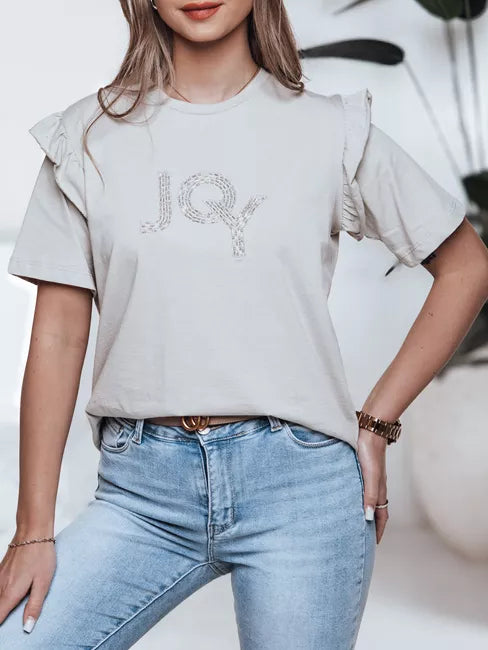 Women's light gray T-shirt Joy 