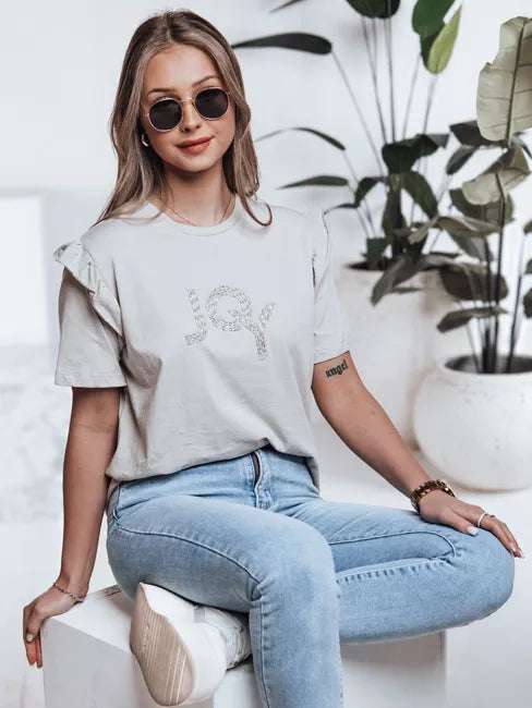 Women's light gray T-shirt Joy 