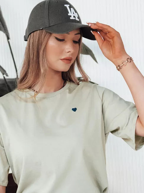 Women's light green striped T-shirt Mila