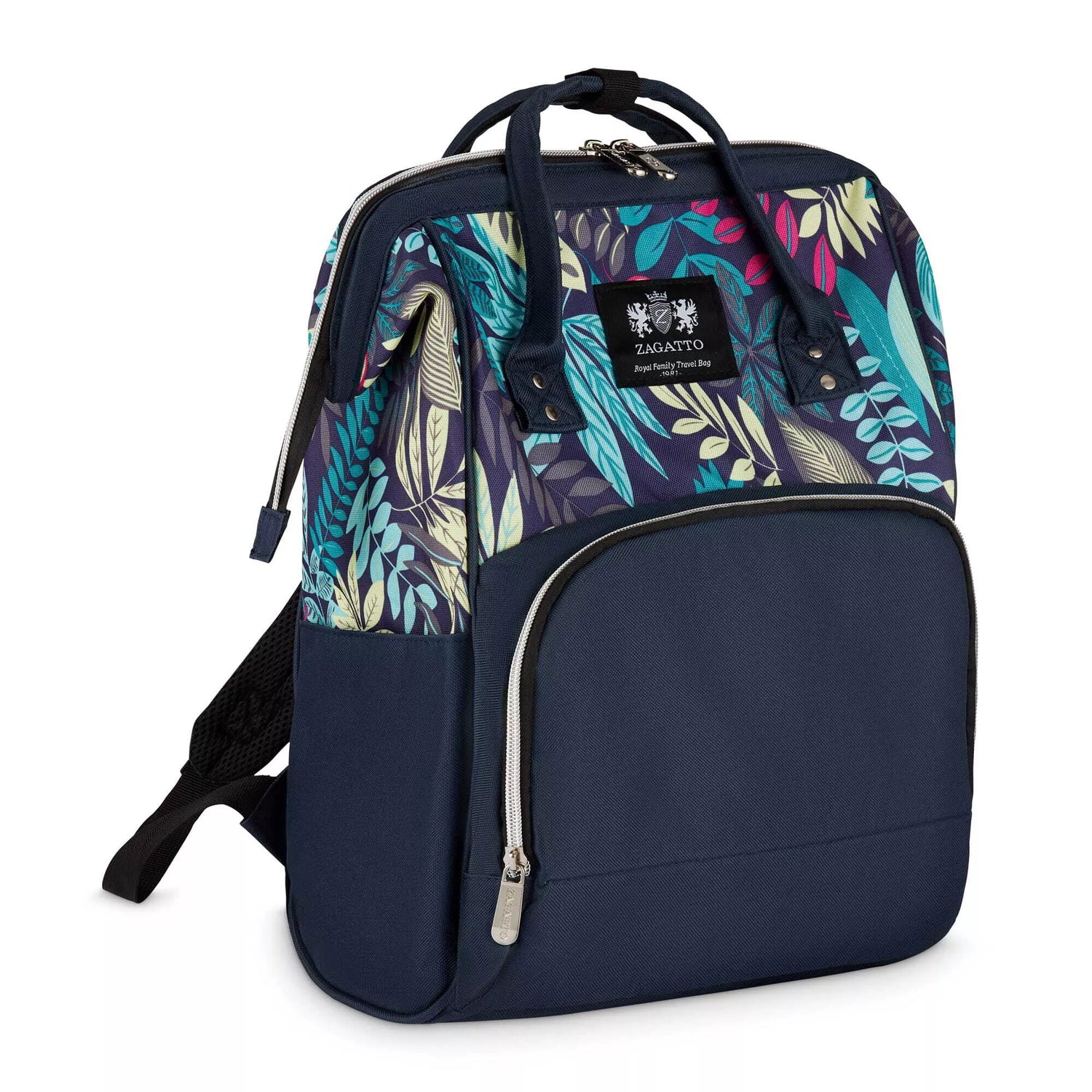 Blue mom backpack with handles Uga