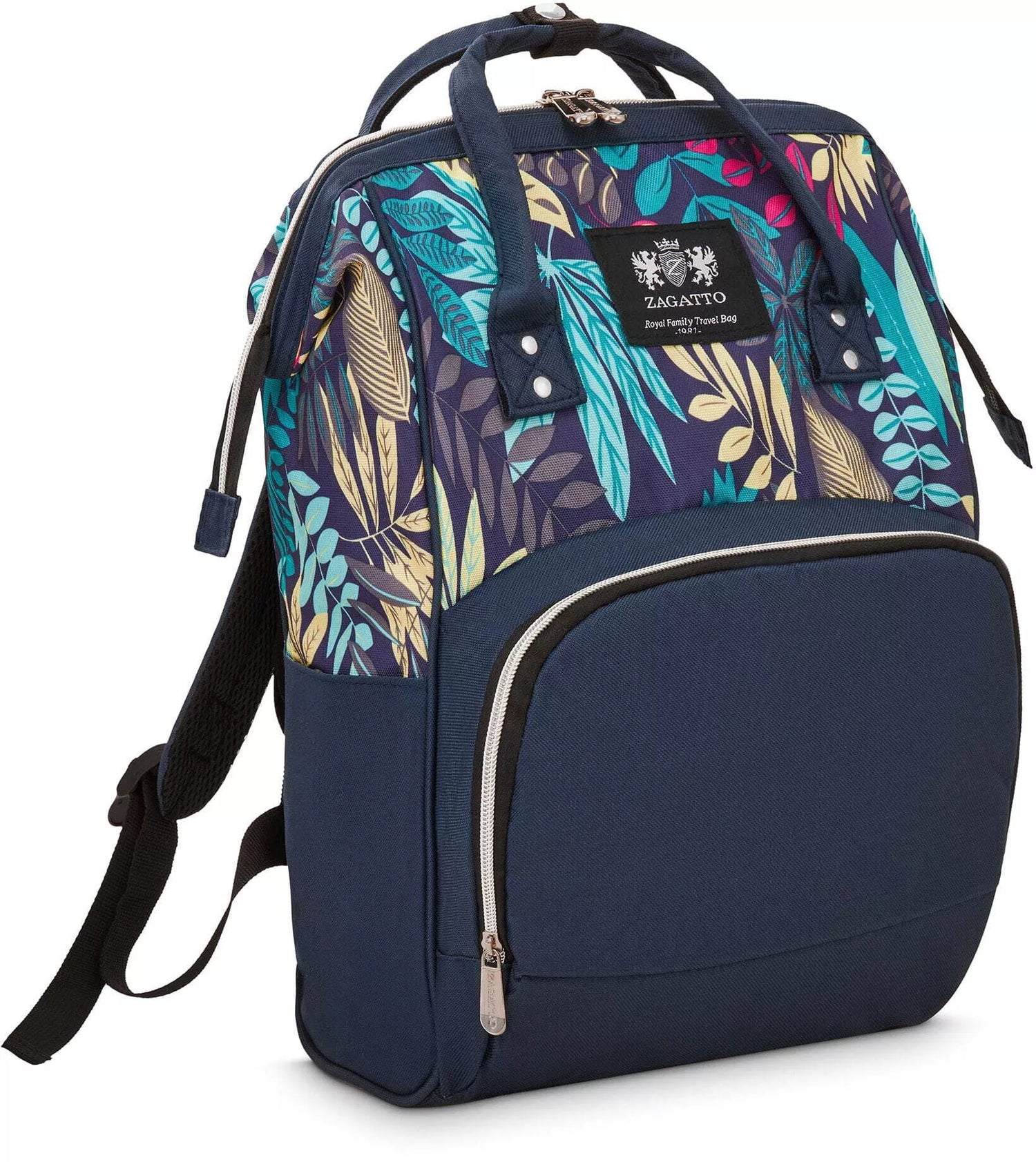 Blue mom backpack with handles Uga