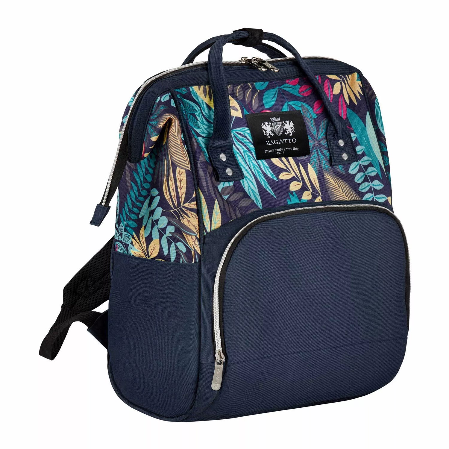 Blue mom backpack with handles Uga