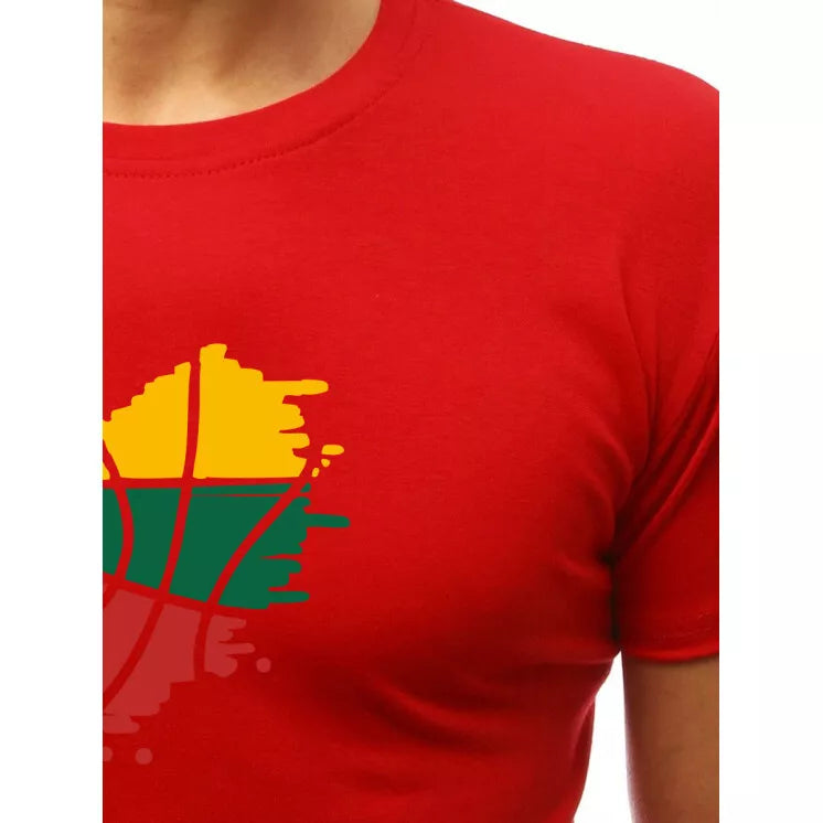 Red men's T-shirt Heart