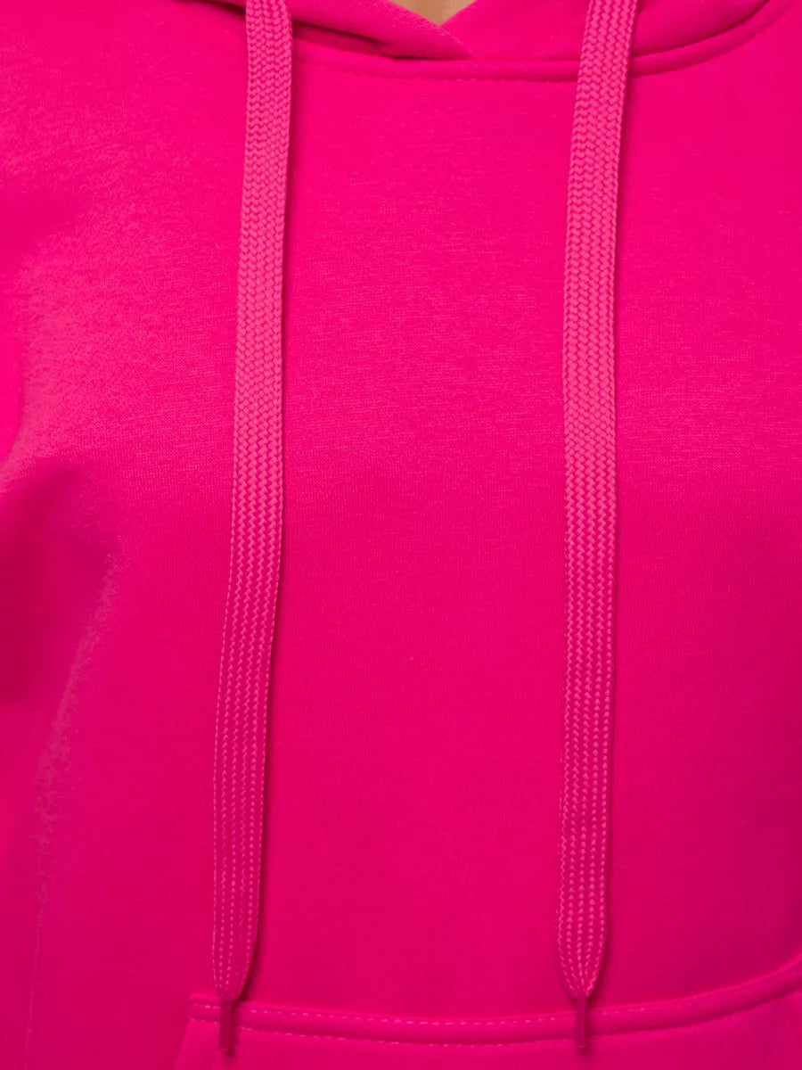 Pink women's sweatshirt with a hood Molin