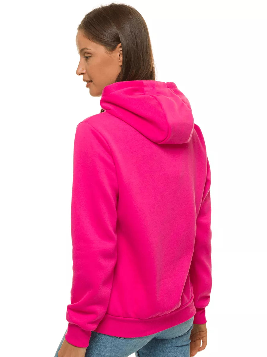 Pink women's sweatshirt with a hood Molin