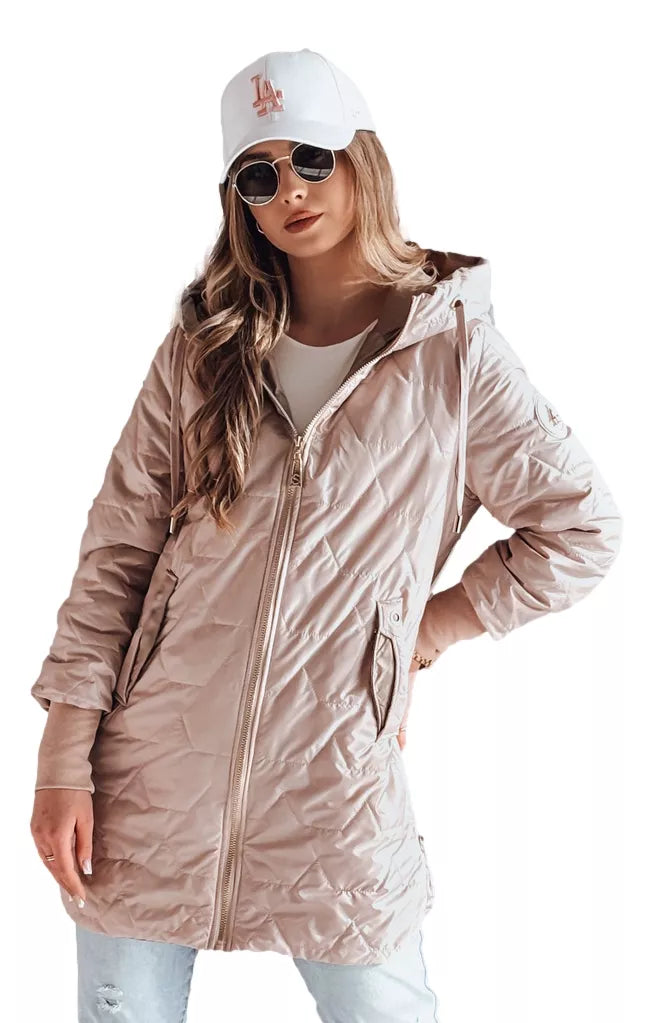 Pink women's quilted jacket Livi