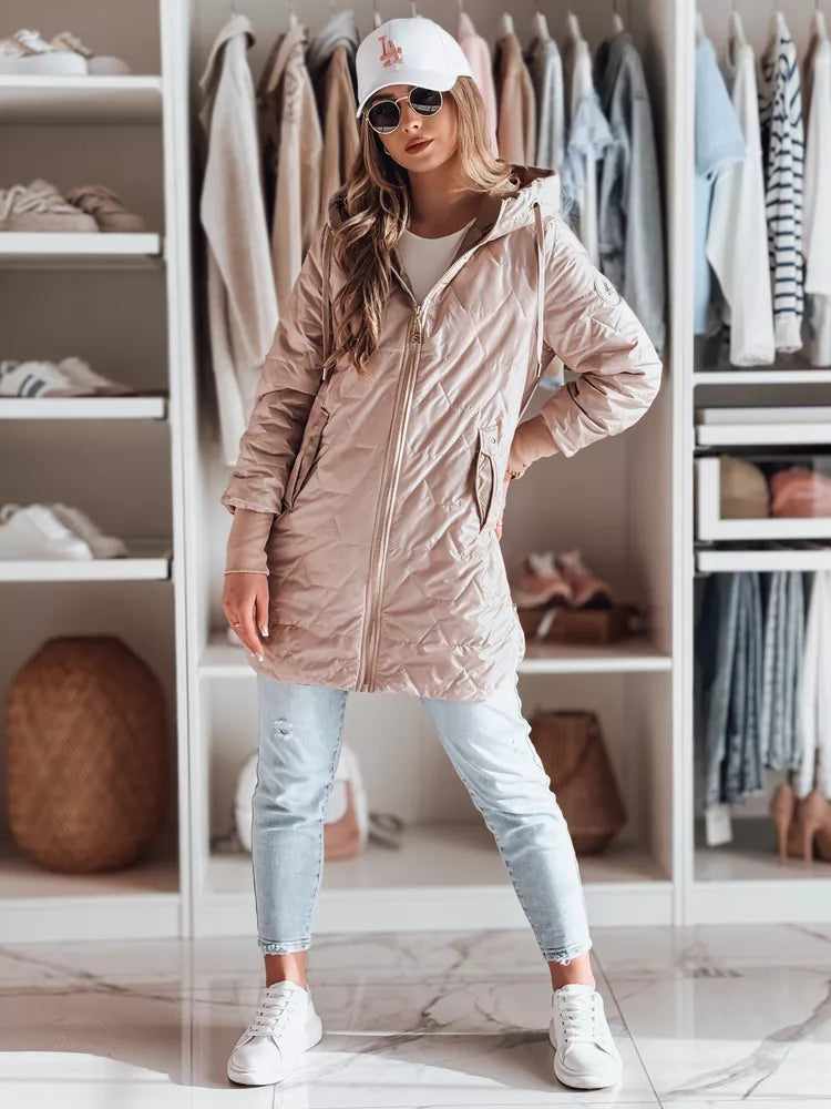 Pink women's quilted jacket Livi