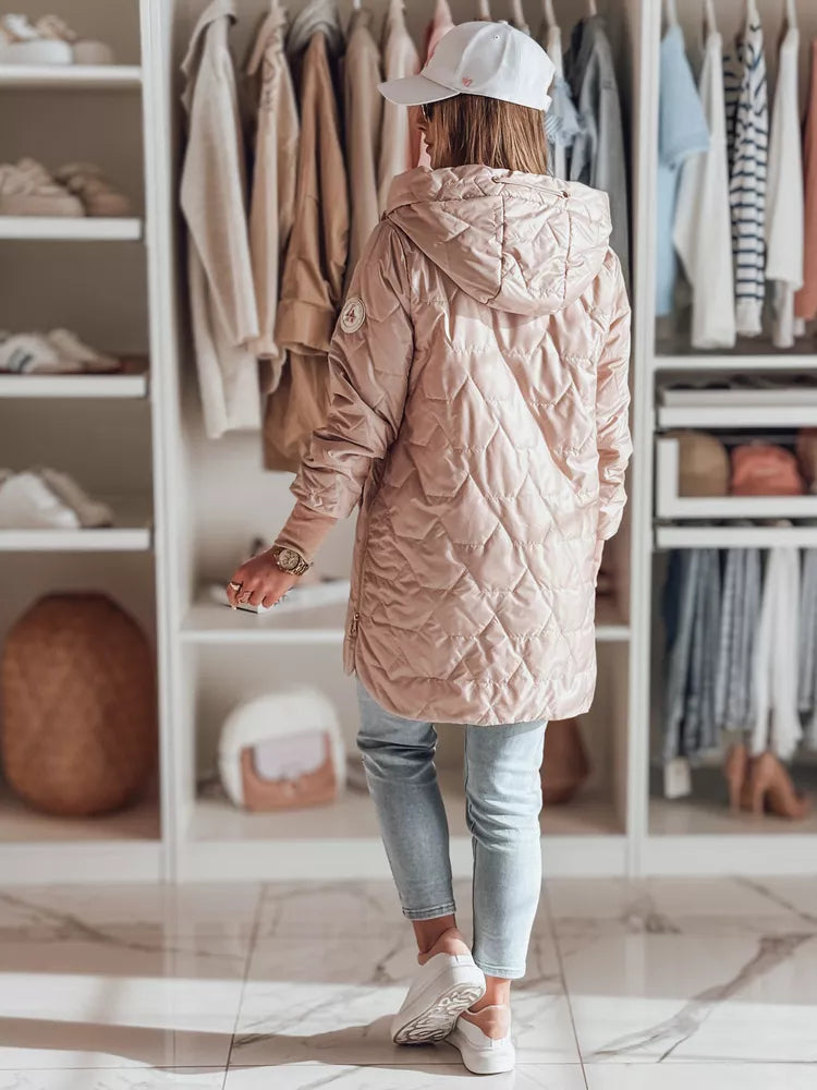 Pink women's quilted jacket Livi