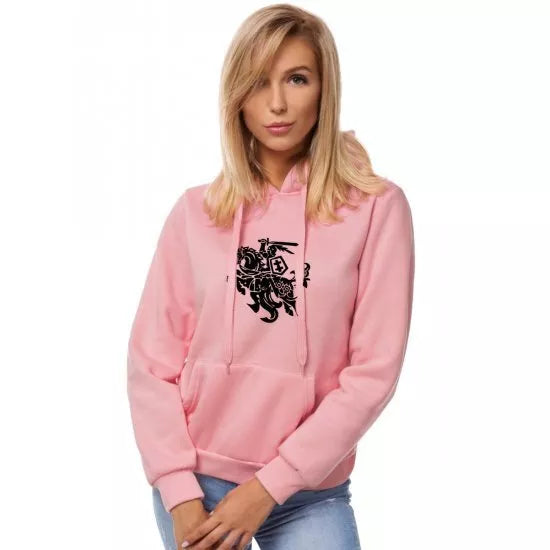 Pink women's hoodie - black Vytis