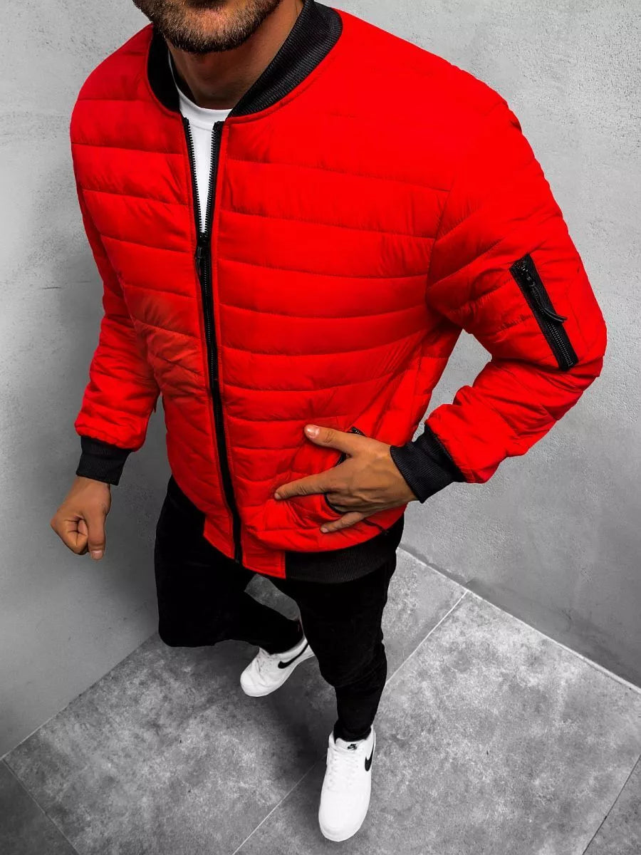 Men's red quilted jacket Minti