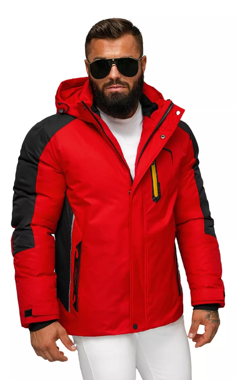 Red men's winter jacket Zerol